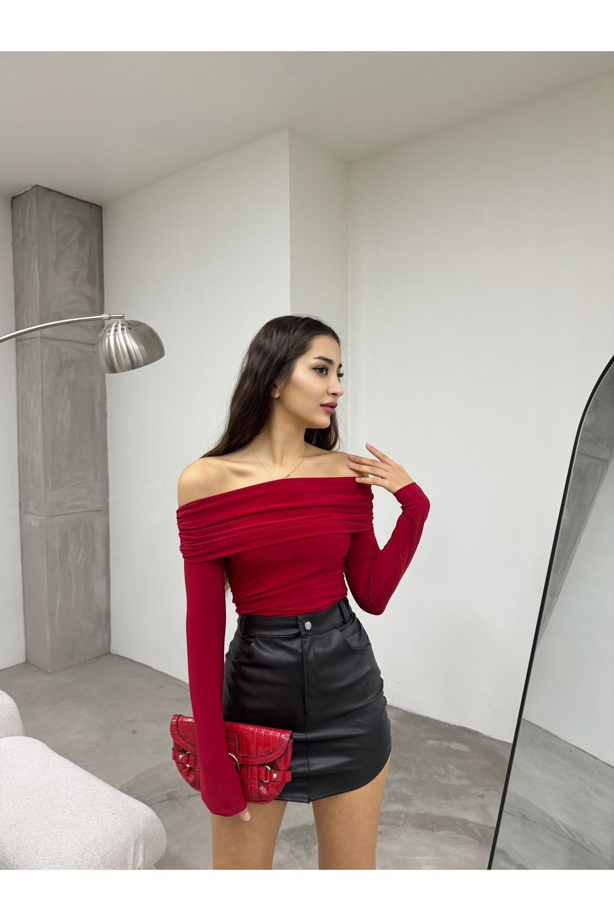 BİKELİFE-Women's Madonna Collar Sandy Blouse 3