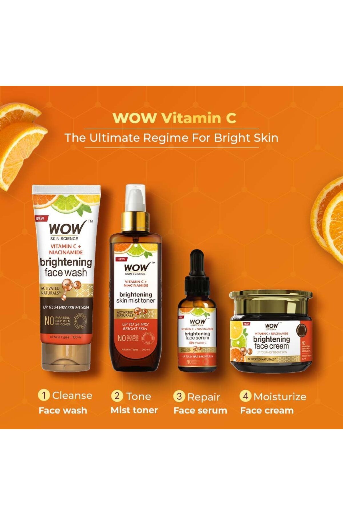 WOW Skin Science-Vitamin C Foaming Face wash with Brush 150ml 3