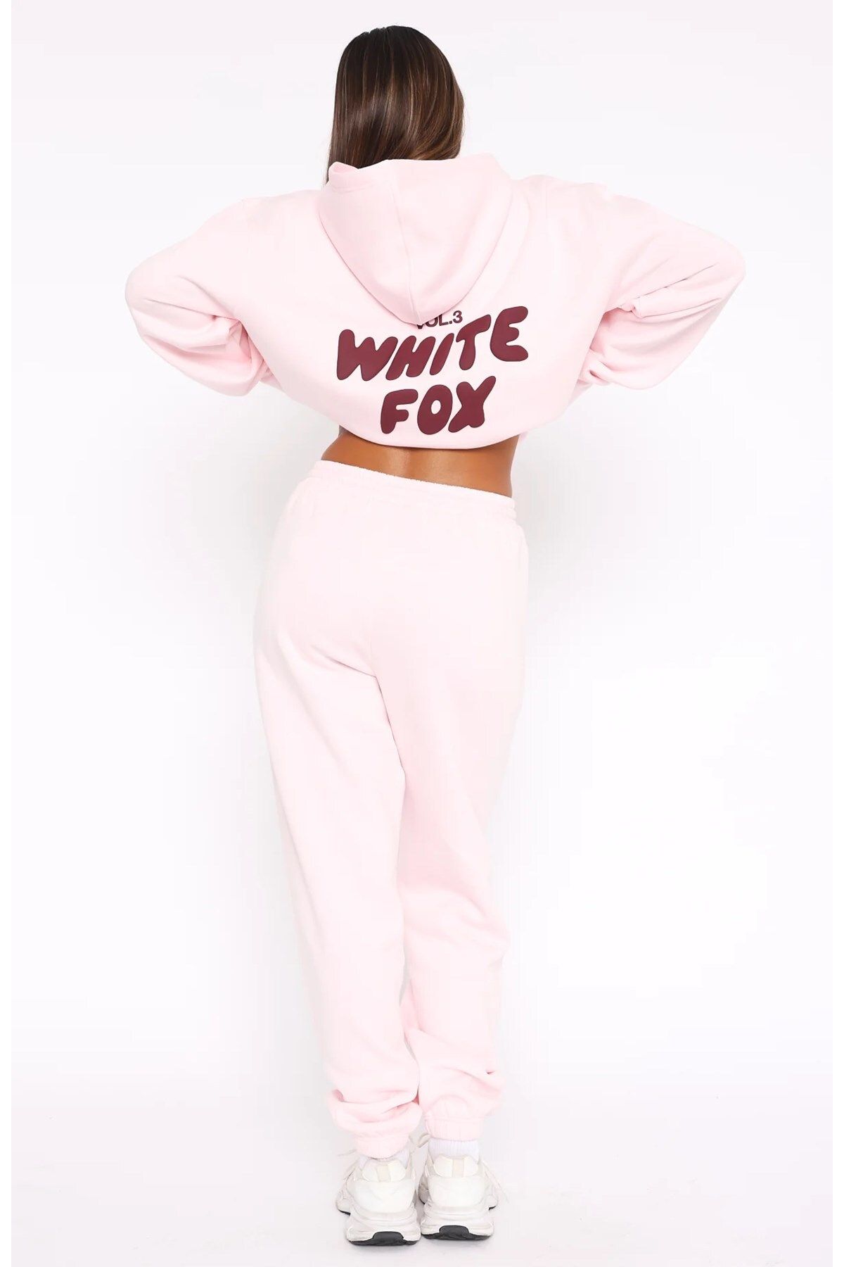 The Champ Clothing-White Fox Women - Light Pink Vol 3 Printed Elastic Waist Sweatpants 3