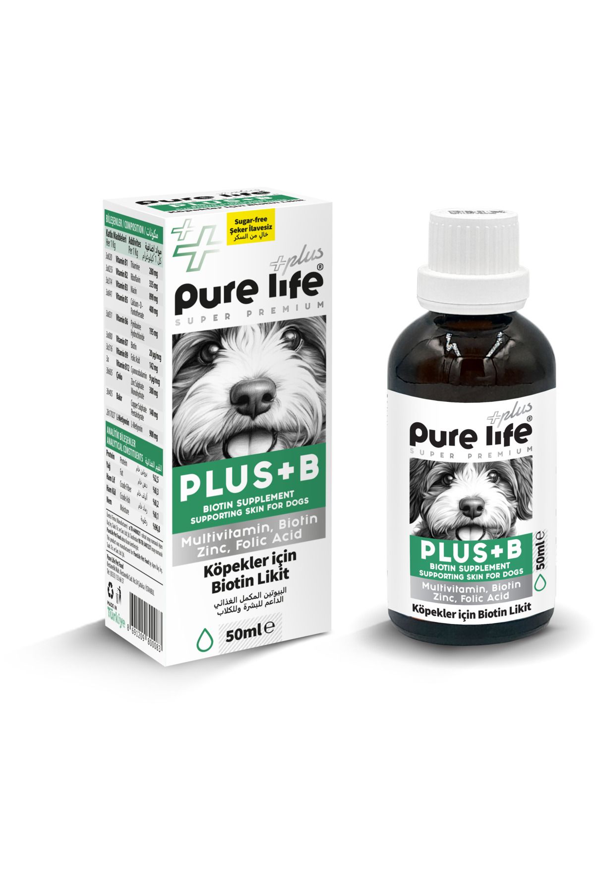 PureLife Plus B+ Biotin Supplement (Köpekler İçin Biotin Likit) 50ml