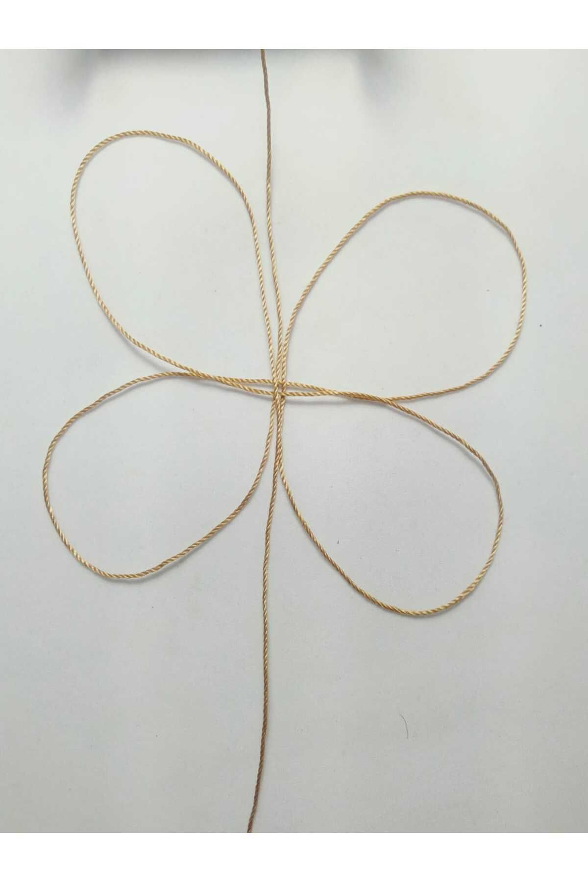 Eskişehir hobi sanat-20 Meters Rosary String - 0.8 mm Tan Color 2