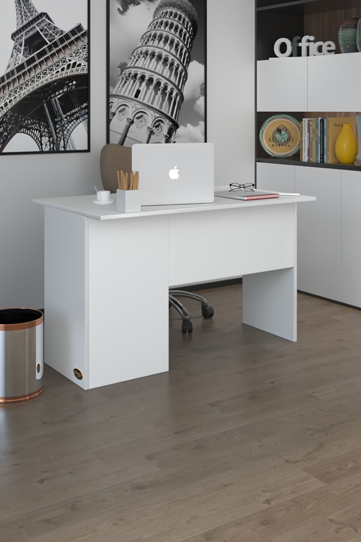 Kenzlife Ofis Masası Miyamoto Byz Sağ 75*110*60 Kilitli Kapaklı