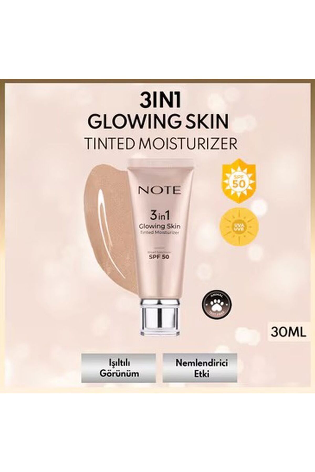 NOTE 3in1 Glowing Skin Tinted Nemlendirici