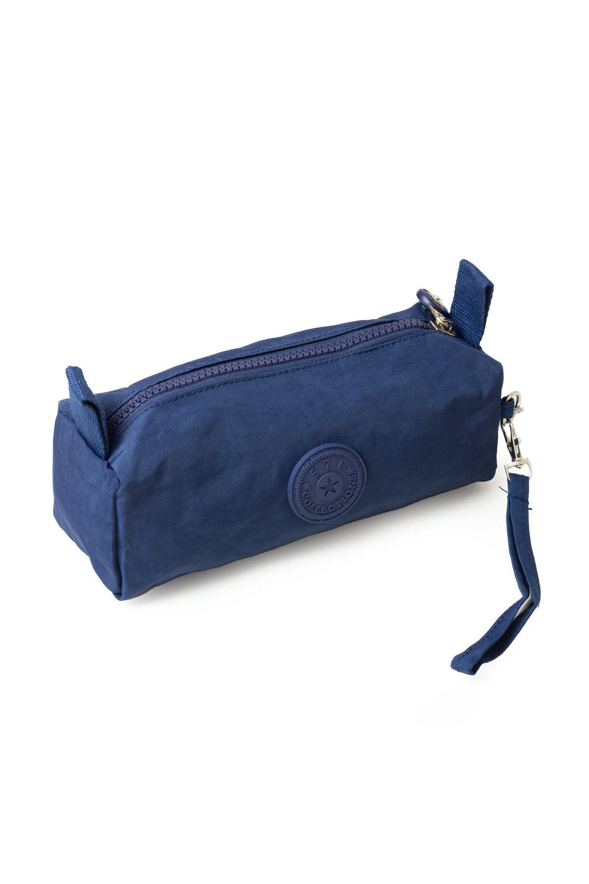 Krinkil / Clinker Single Zipper Wrist Strap Mobile Phone Handbag Wallet Pencil Case Navy Blue 1115h