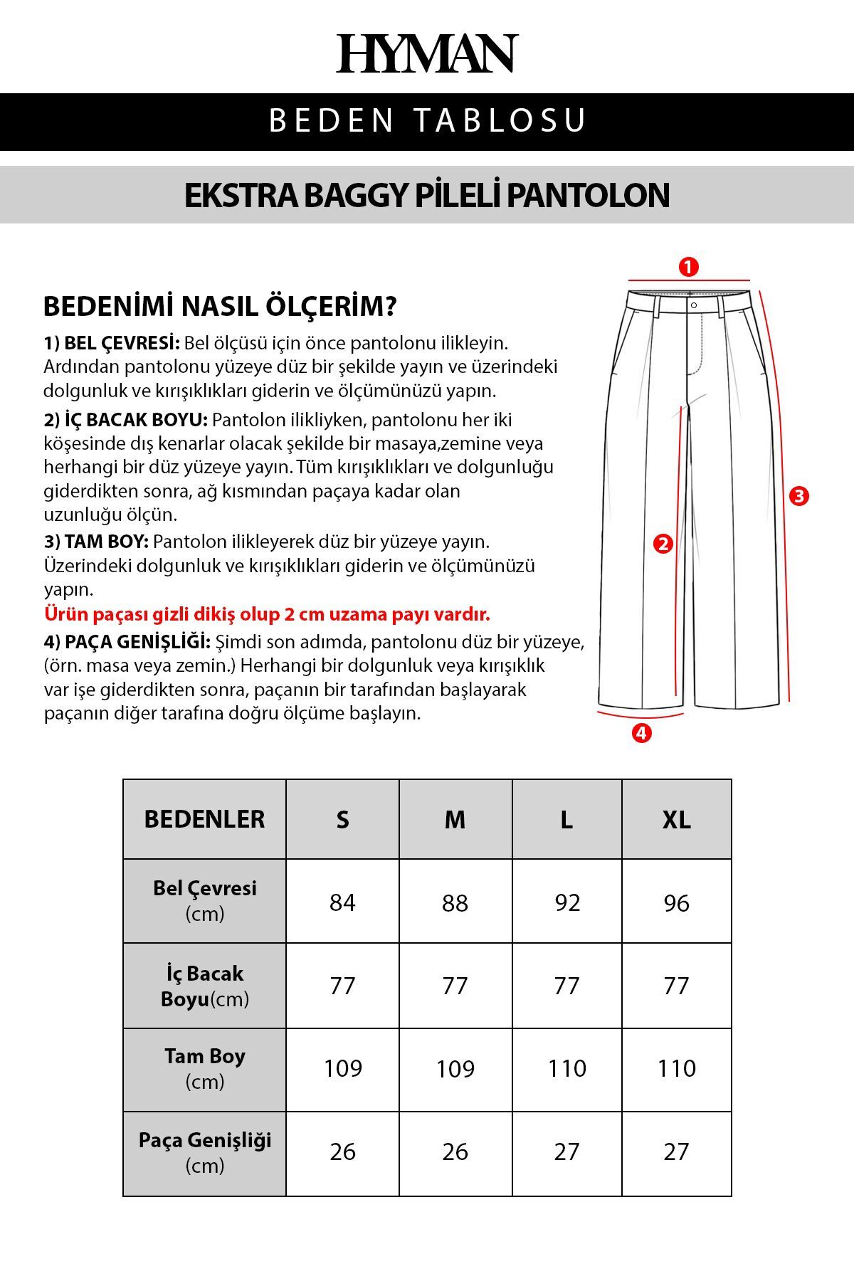 HYMAN  Erkek Pileli Ekstra Baggy Kalıp Kumaş Pantolon - Görsel 8
