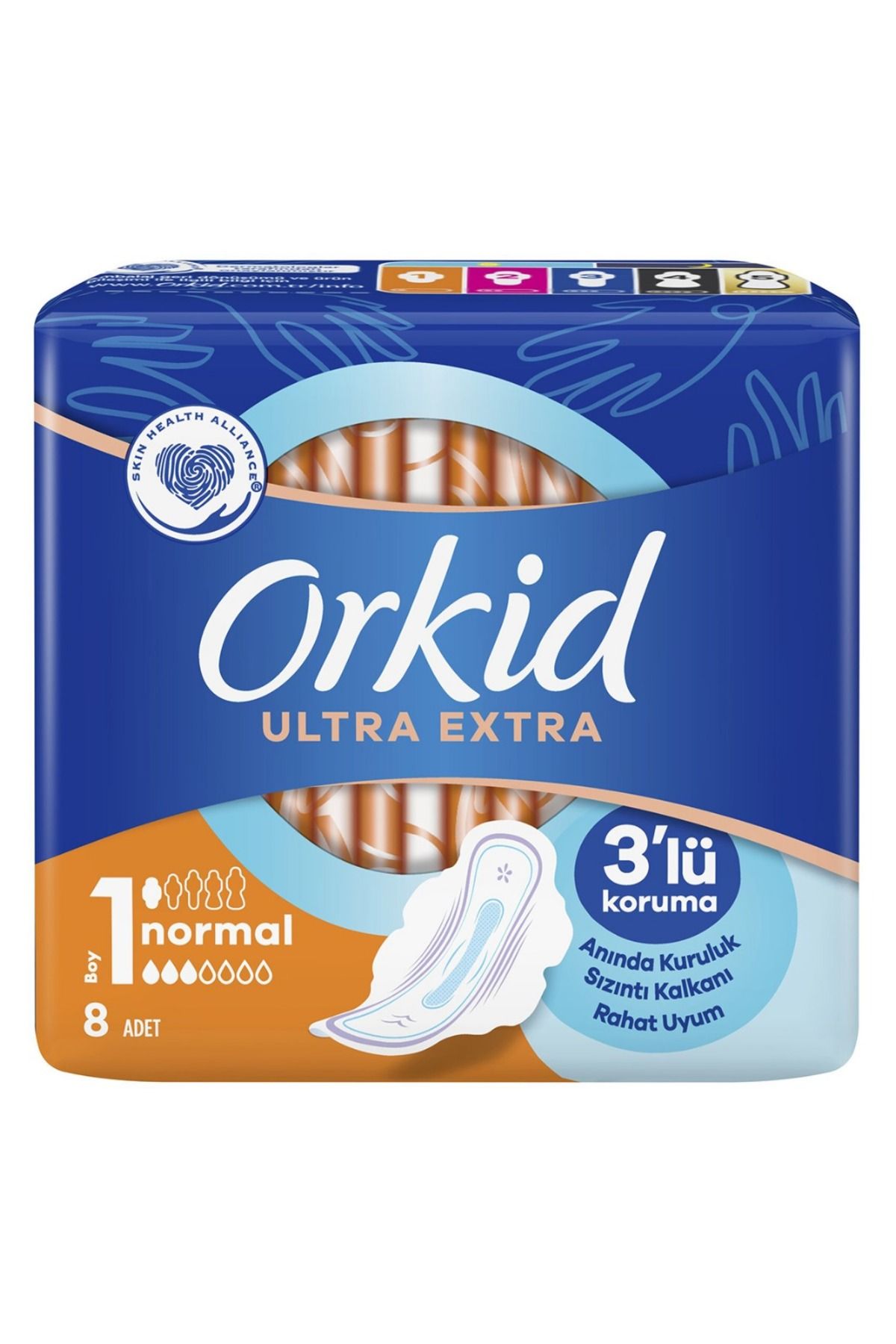 Orkid Ultra Extra Normal Tekli Paket No: 1 8'li *3 Paket