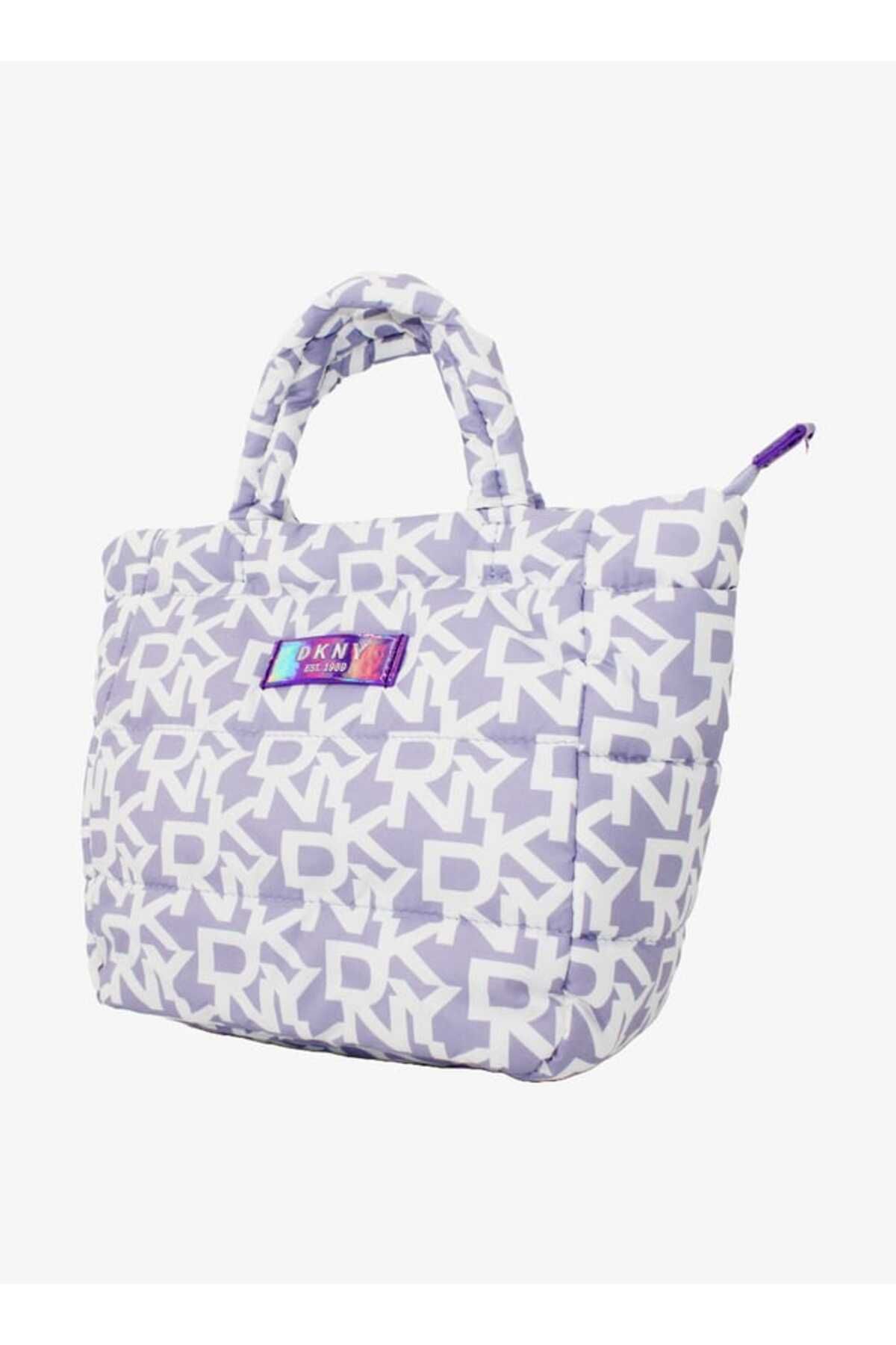 Dkny-Monogram Print Pouch with Double Handle and Zip Closure 3