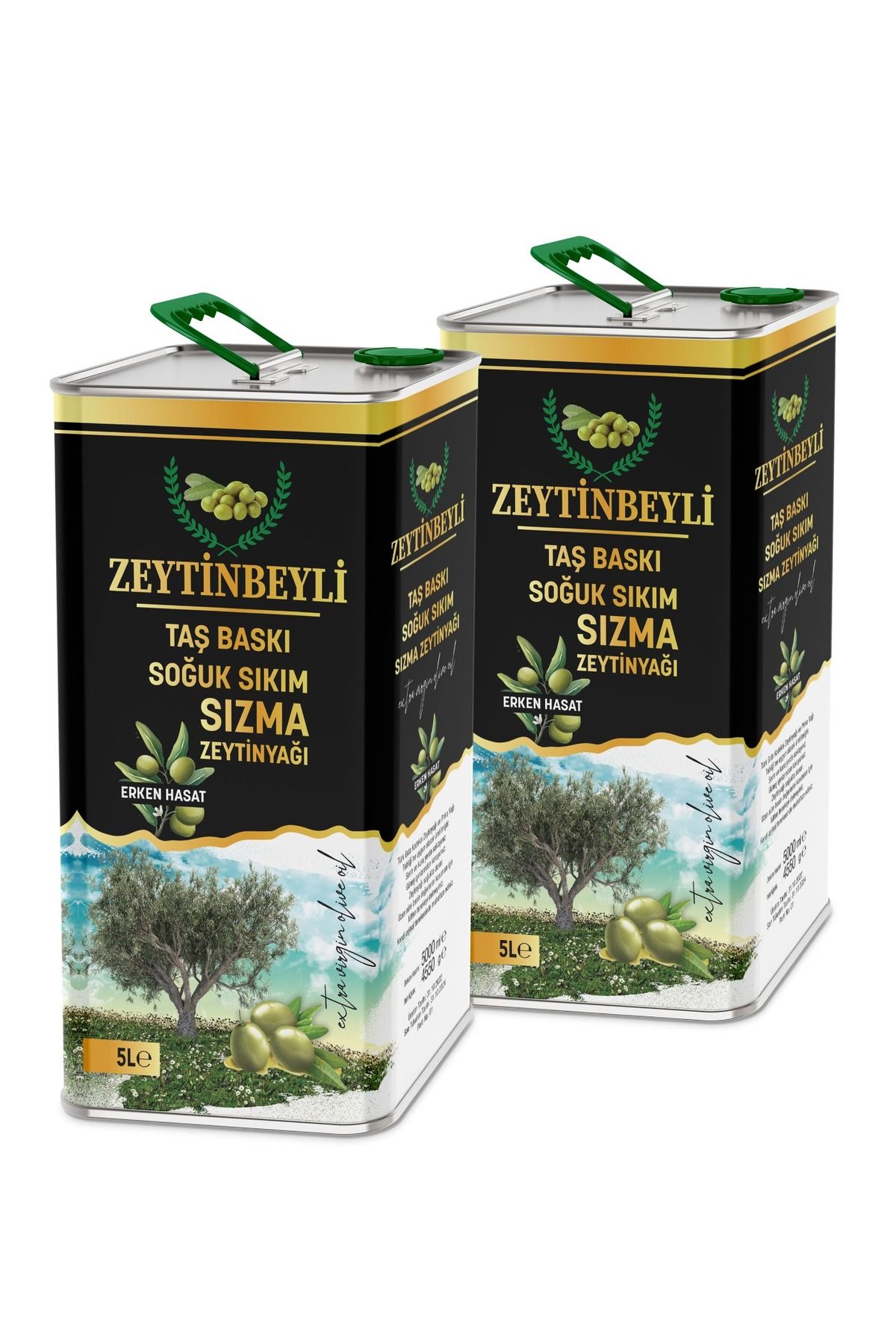 Zeytinbeyli Taşbaskı 10 Lt Zeytin Beyli Taş Baskı Soğuk Sıkım Natürel Sızma Zeytinyağı