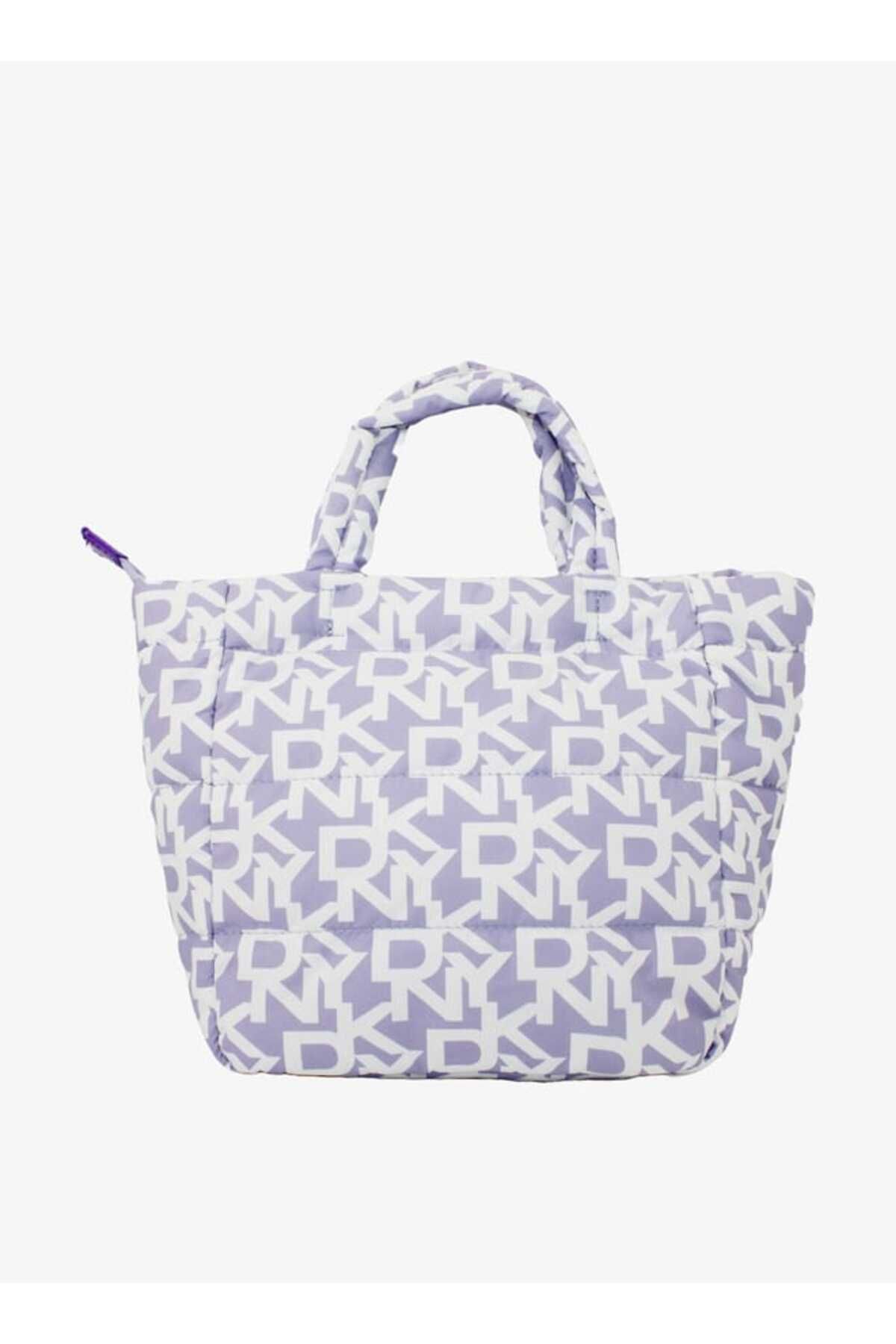 Dkny-Monogram Print Pouch with Double Handle and Zip Closure 4