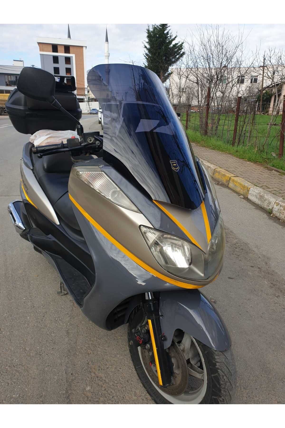 Yamaha Majesty 400 Siperlik Ön Cam 2005 2006 Model 68cm Siyah Renkli 4mm