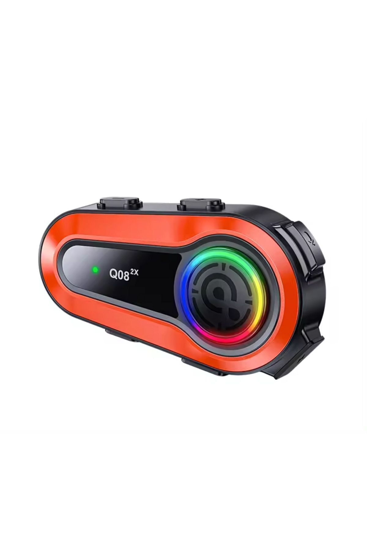 woodhub Q08-2X RGB Işıklı Intercom 2 Kişi Bağlantılı 1000mAh Motosiklet Bluetooth Kulaklık Seti