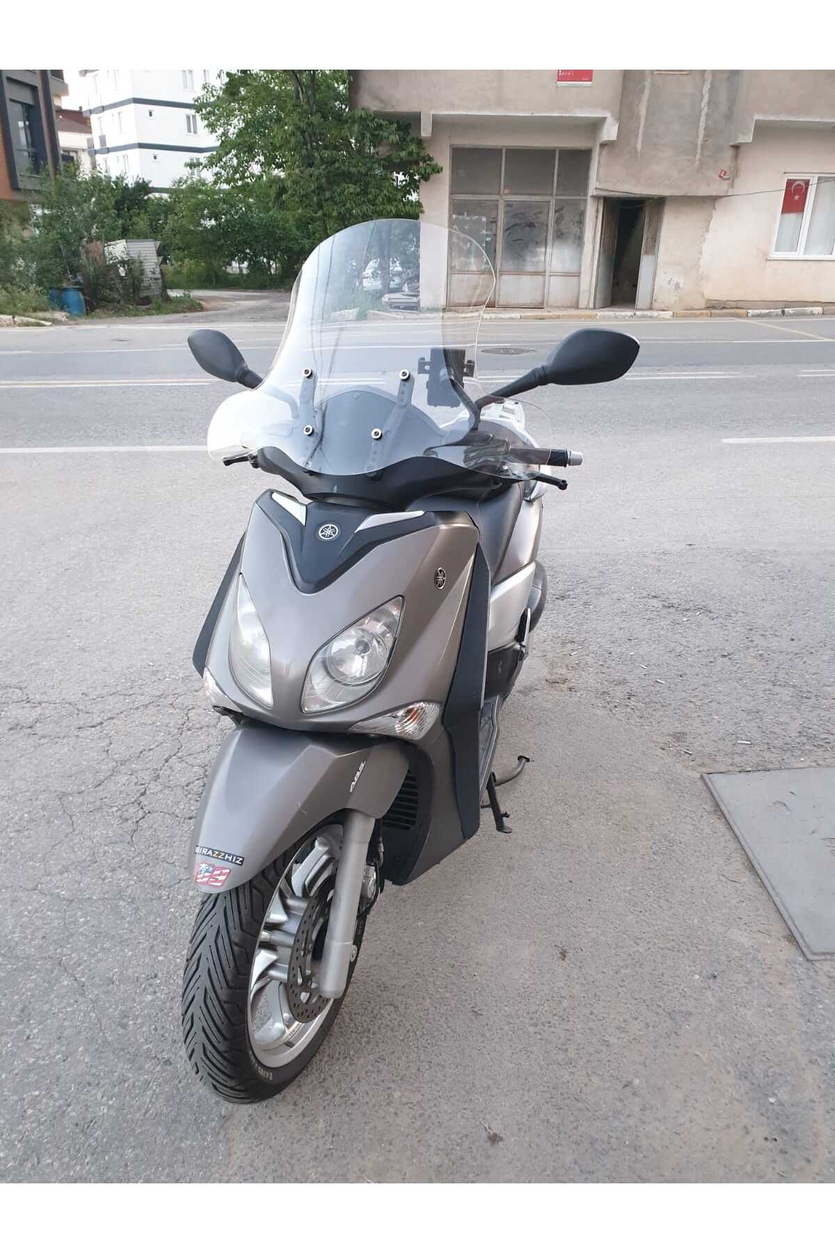 Yamaha Xcity 250 Siperlik Ön Cam 2011 2016 Model 50cm Şeffaf Renkli 4mm ELCİK KORUMALI