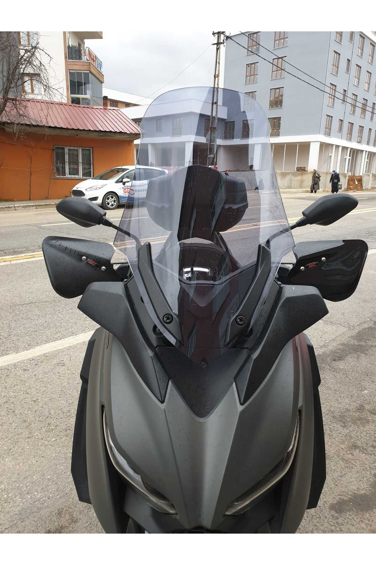 Yamaha Xmax 250 Siperlik Ön Cam 2018 2022 Model 65cm Füme Renkli 4mm ORTA BOYLU CAM