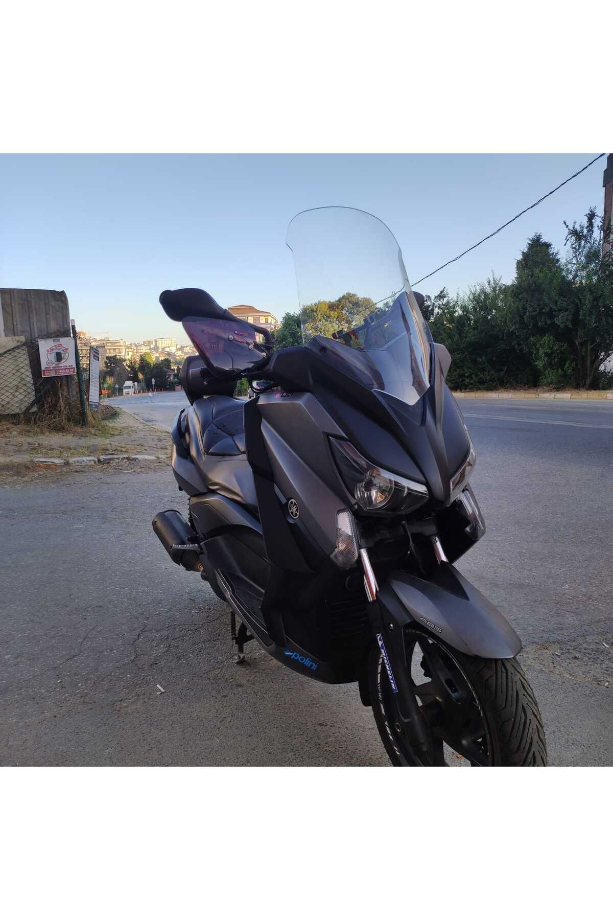 Yamaha Xmax 250 Siperlik Ön Cam 2014 2017 Model 58cm Şeffaf Renkli 4mm