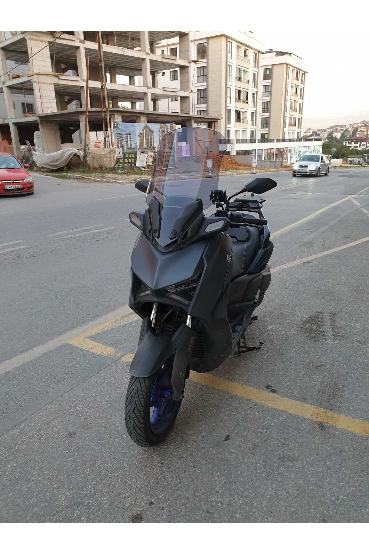 Yamaha Xmax 250 Siperlik Ön Cam 2023-2025 Model 65cm Şeffaf Renkli 4mm ORTA BOYLU CAM