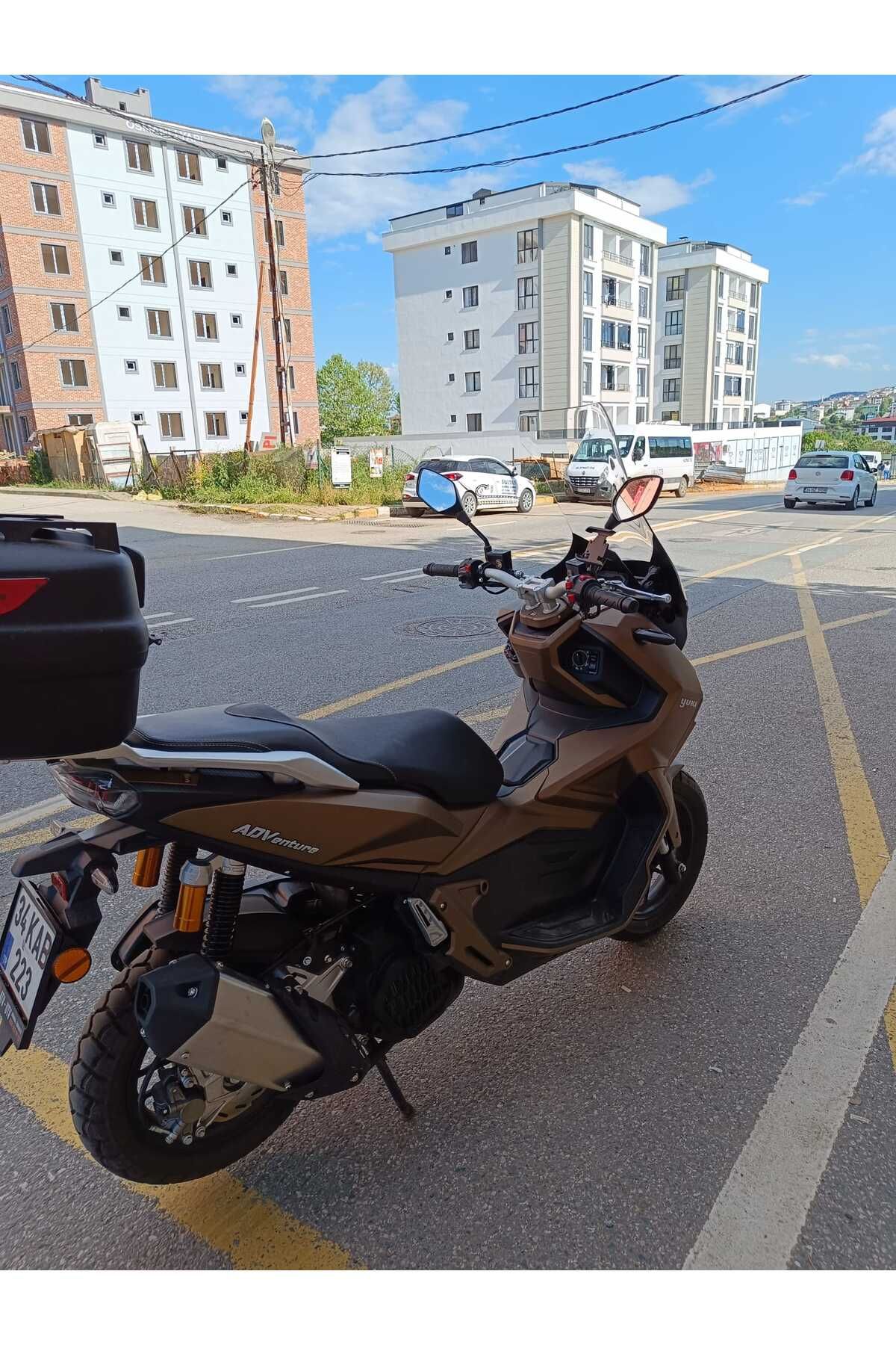 Yuki Adventure 150 Siperlik Ön Cam 2023-2025 Model 78cm şeffaf Renkli 4mm UZUN CAM