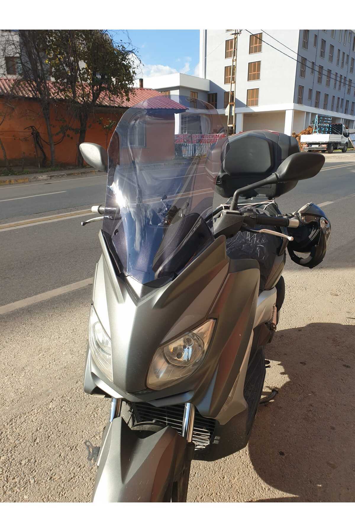 Yamaha Xmax 250 Siperlik Ön Cam 2011 2013 Model 55cm Füme Renkli 4mm KISA SPOR CAM