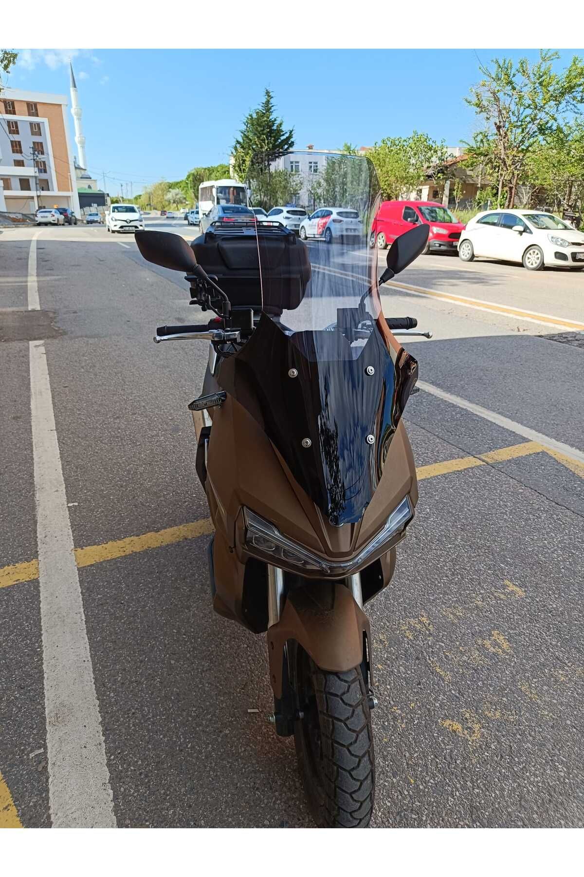 Yuki Adventure 150 Siperlik Ön Cam 2023-2025 Model 78cm Füme Renkli 4mm UZUN CAM