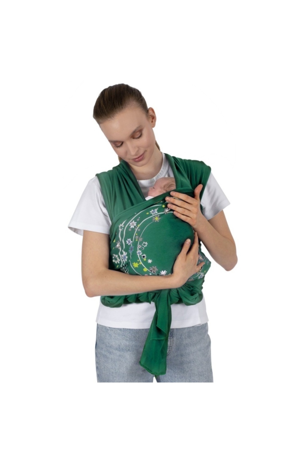 Sevi Bebe Bebek Taşıma Şalı Sling Art-562 Turkuaz fotoğrafı 3 (önizleme)