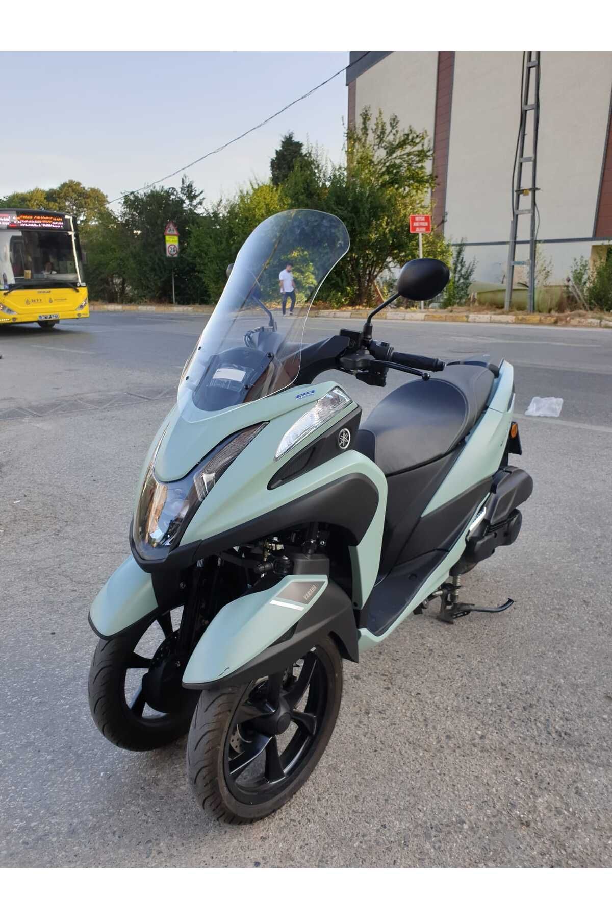 Yamaha Tricity 125 Siperlik Ön Cam 2014 2025 Model 60cm Şeffaf Renkli 4mm