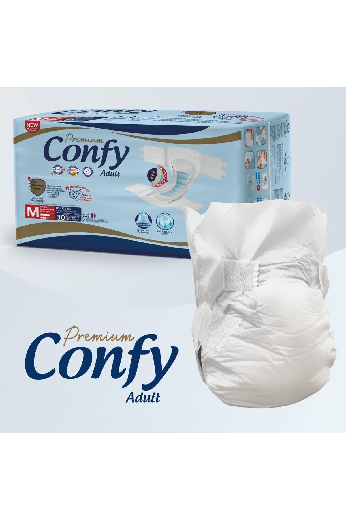 Confy Premium Adult Yetişkin Hasta Bezi Medium 30 Adet