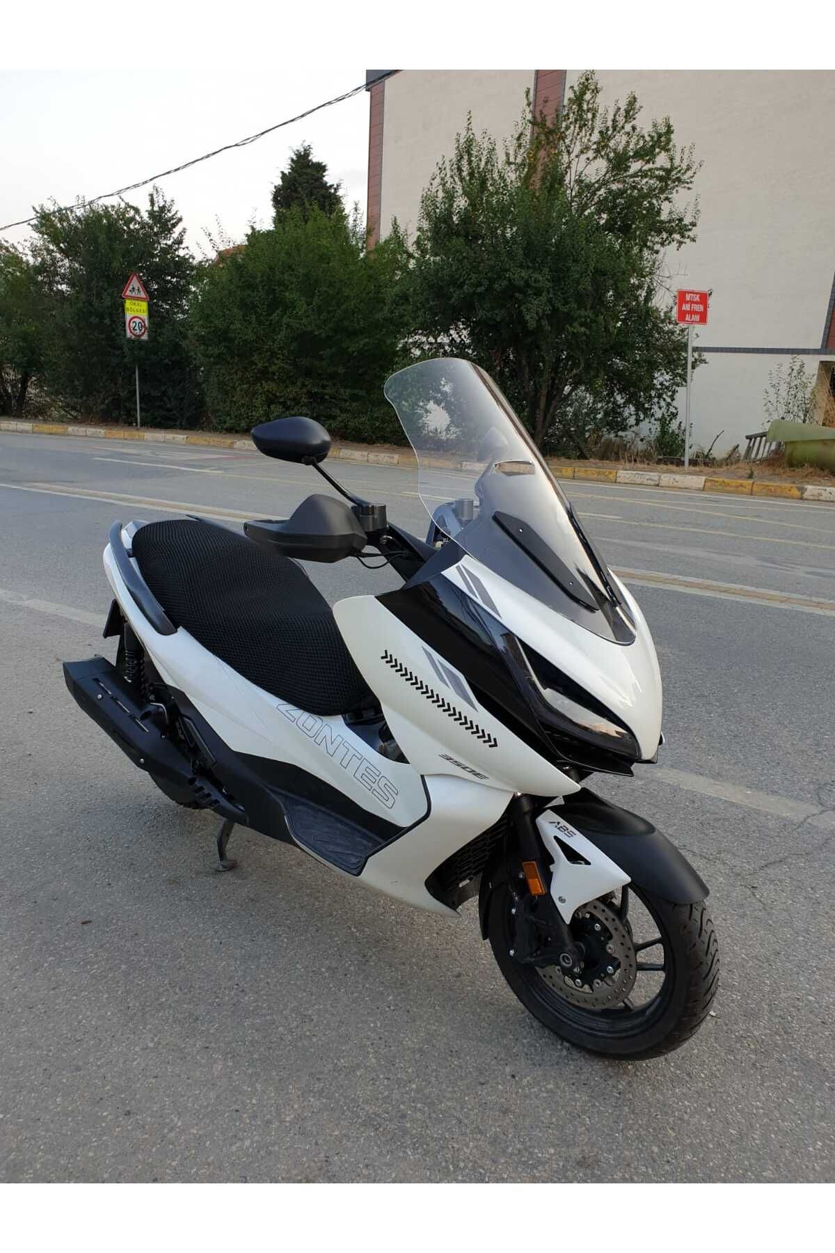 Zontes 350 E Siperlik Ön Cam 2022-2023 Model 70cm Şeffaf Renkli 4mm