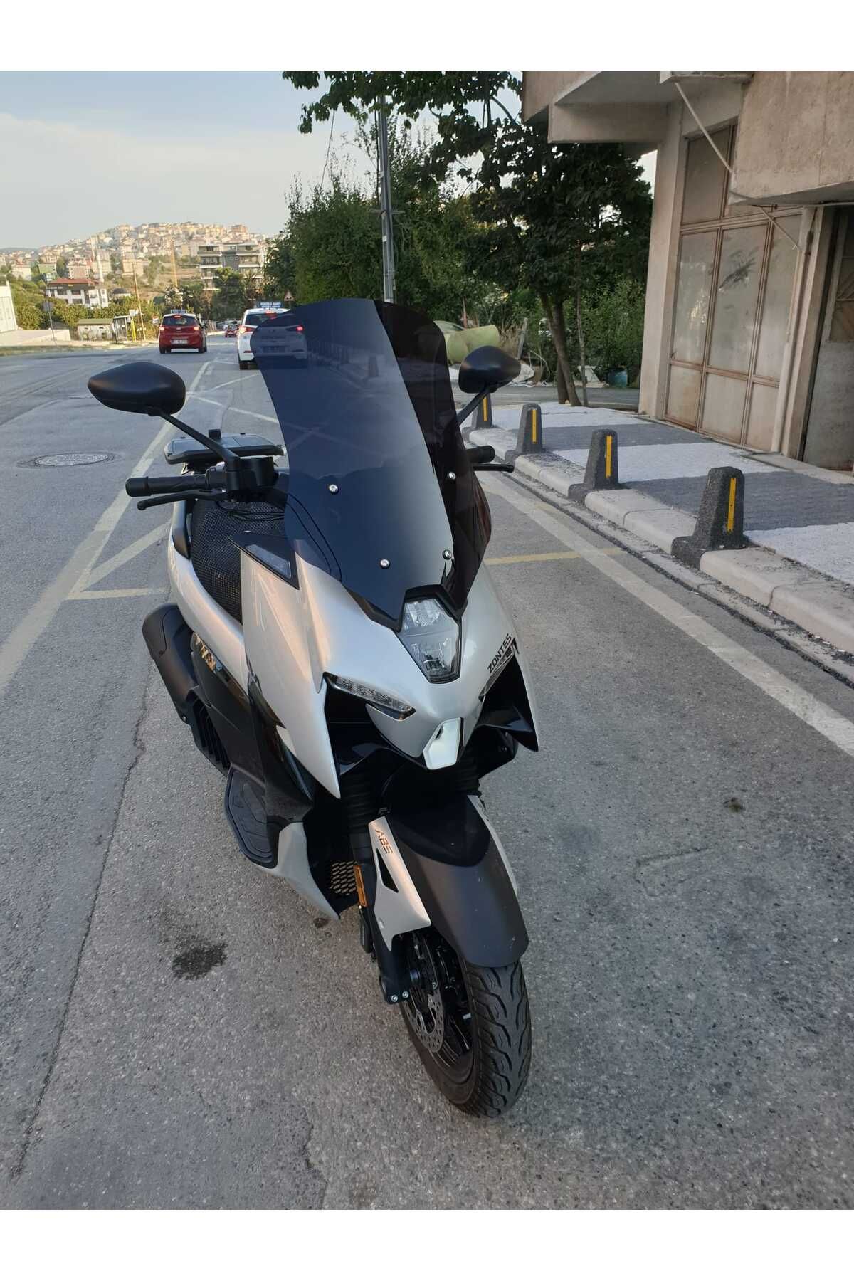 Zontes ZT 125 Siperlik Ön Cam 2025 Model 55cm Siyah Renkli 4mm
