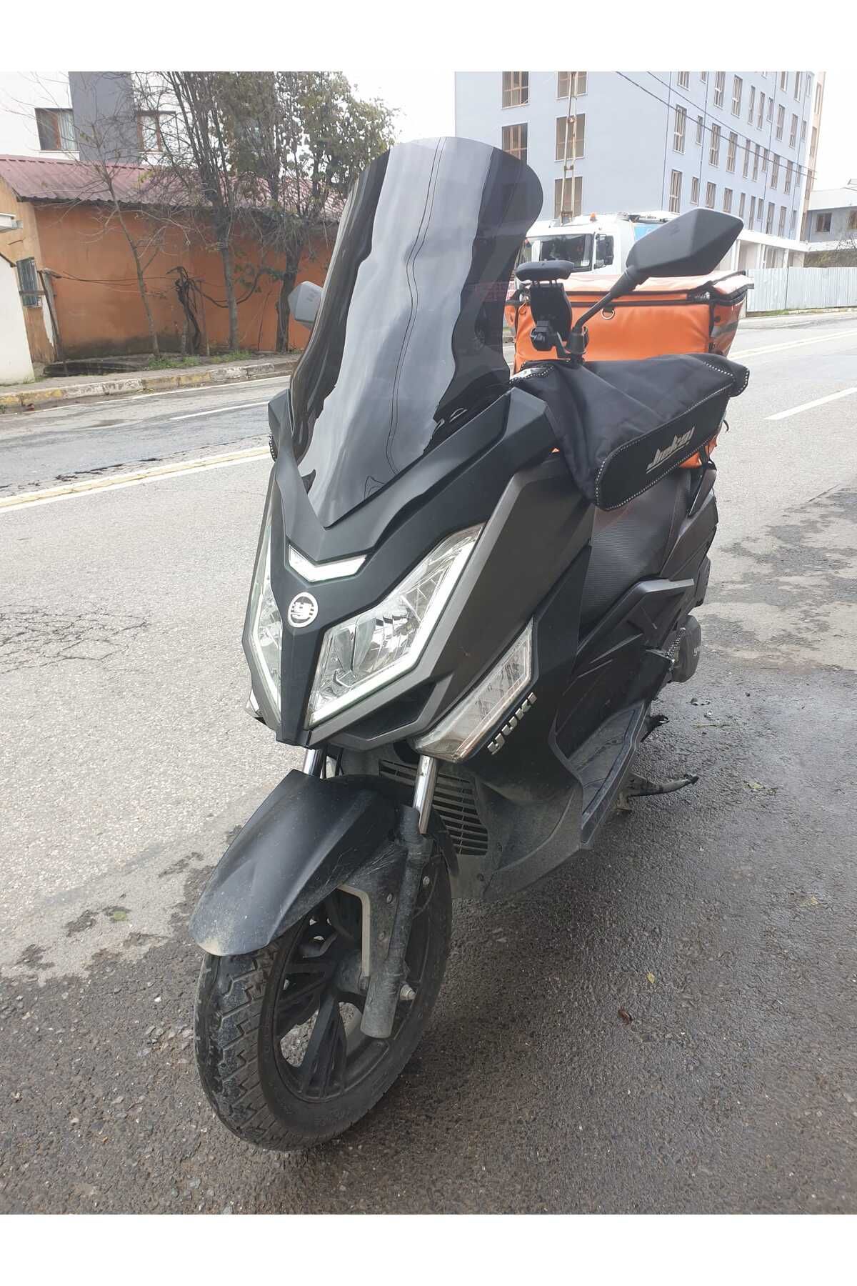 Yuki T9 strom 125 Ön Cam 2021-2025 Model 62cm Şeffaf Renkli 4mm