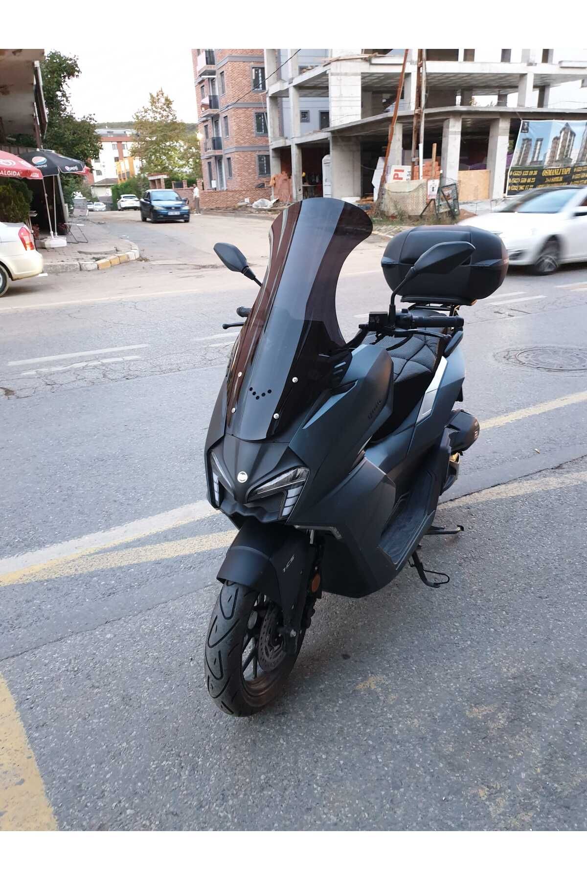 Yuki Vampire 125 Siperlik 125 Siperlik Ön Cam 2023-2025 Model 72cm Siyah Renkli 4mm UZUN CAM