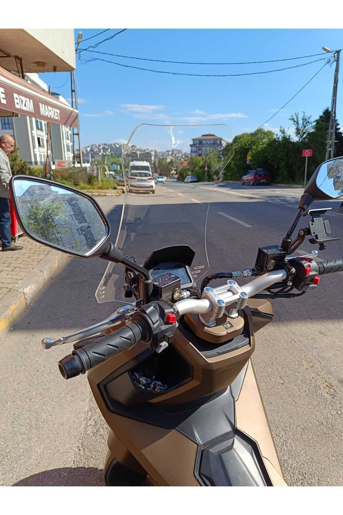 Yuki Adventure 150 Siperlik Ön Cam 2023-2025 Model 75cm Şeffaf Renkli 4mm UZUN CAM