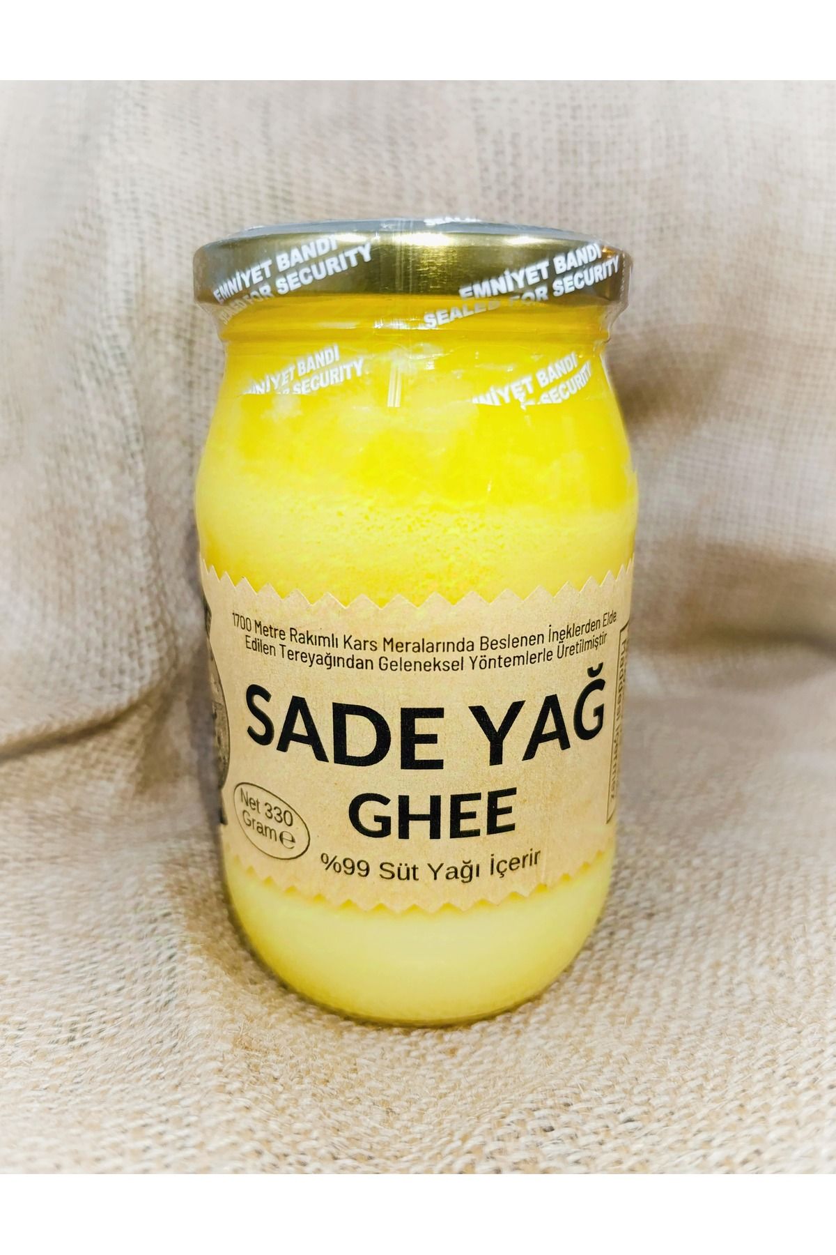 Gurme Kafkas Kars Sade Yağ ( Ghee, Sarı Yağ, Eritilmiş Tereyağı ) Net 330 Gram TANITIMA ÖZEL FİYAT