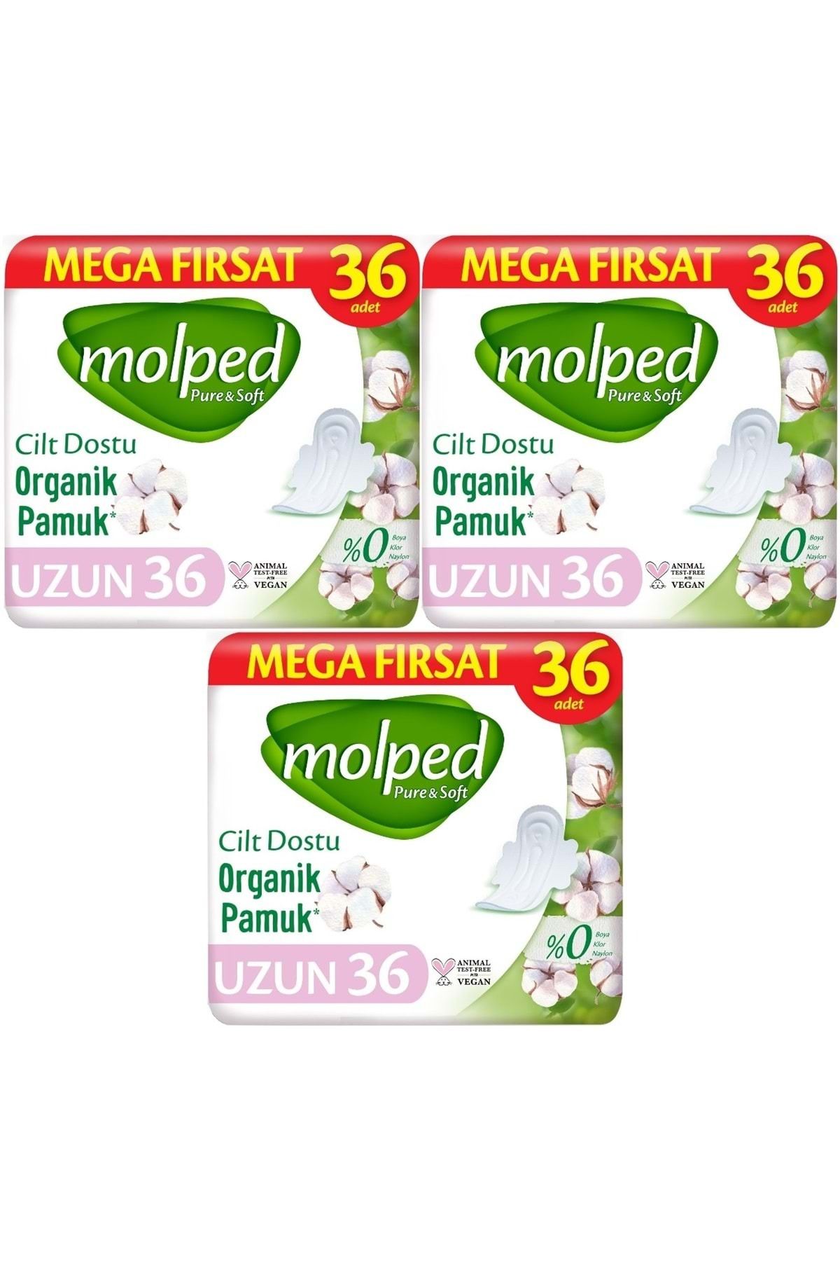 Molped Pure&Soft Hijyenik Ped Uzun 108 (3PK*36) Adet Mega Pk