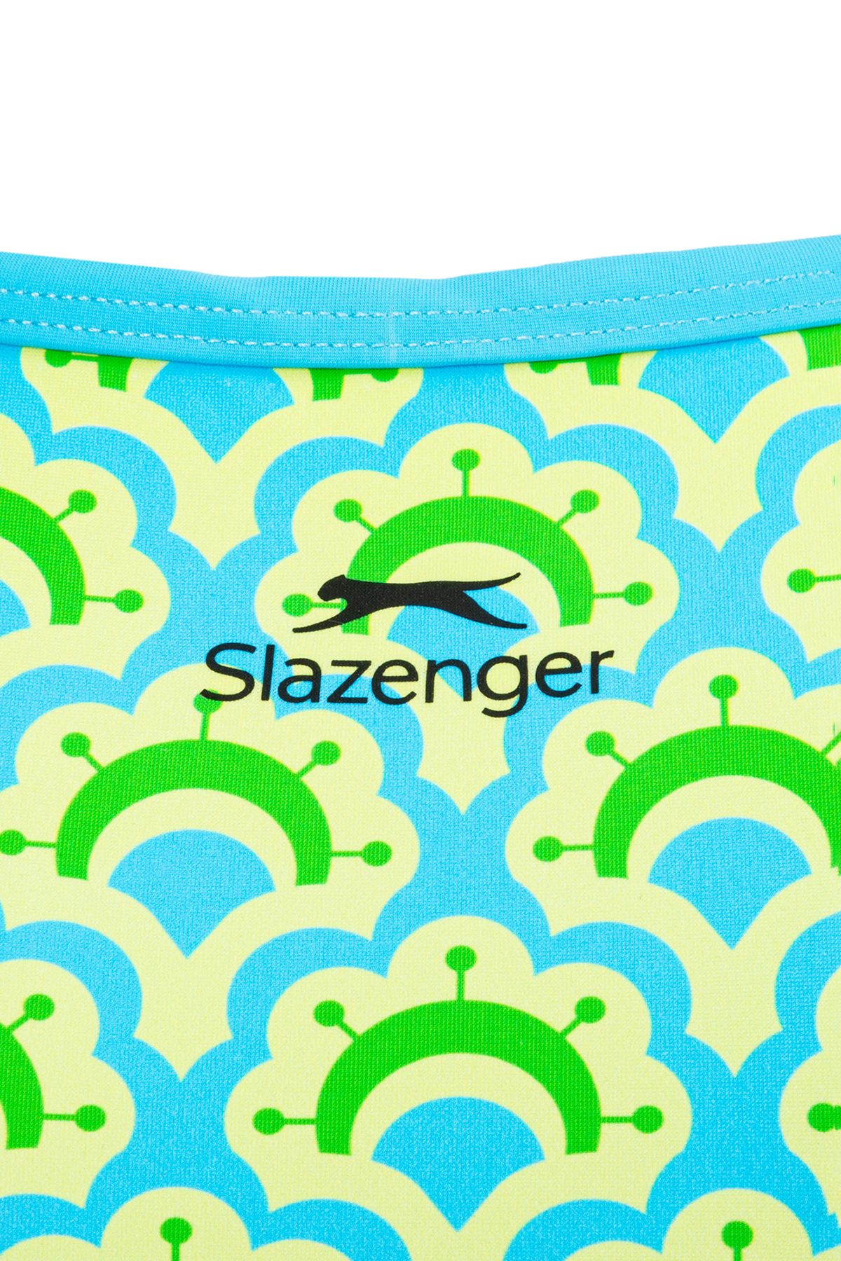 Slazenger-Ld43 موديل ملابس السباحة النسائية باللون الأخضر / الأصفر - تصميم خلفي 4