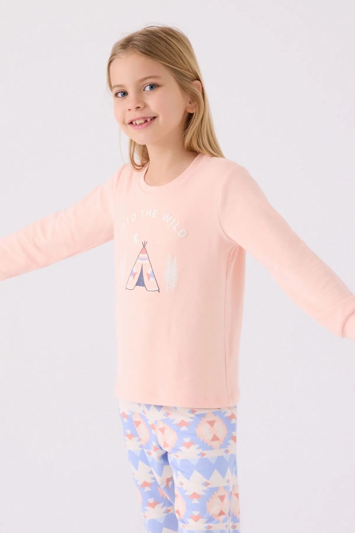 Arnetta-Two-Piece Set for Mother and Daughter - Salmon 1