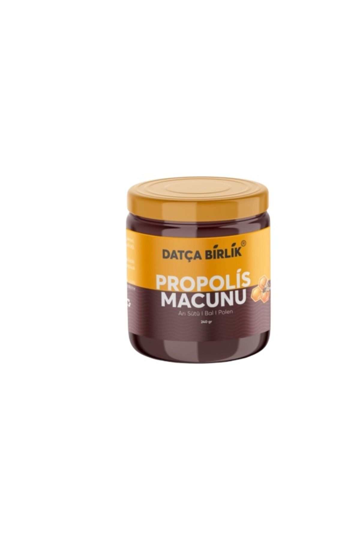 DATÇA BİRLİK Propolis Macunu Arı Sütü Bal ve Polenli Propolis 240 gr.