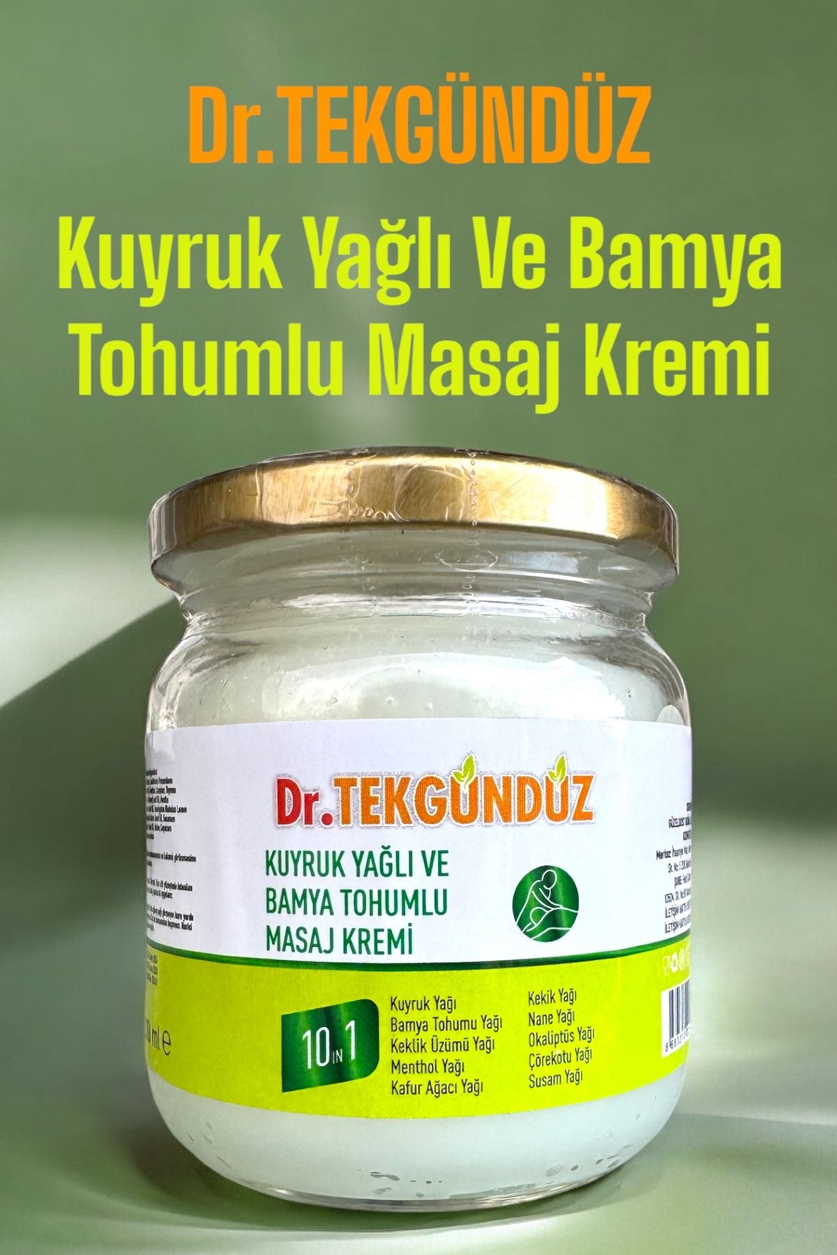 DR.TEKGÜNDÜZ Dr. TEKGÜNDÜZ Kuyruk Yağı ve Bamya Tohumlu Masaj Kremi