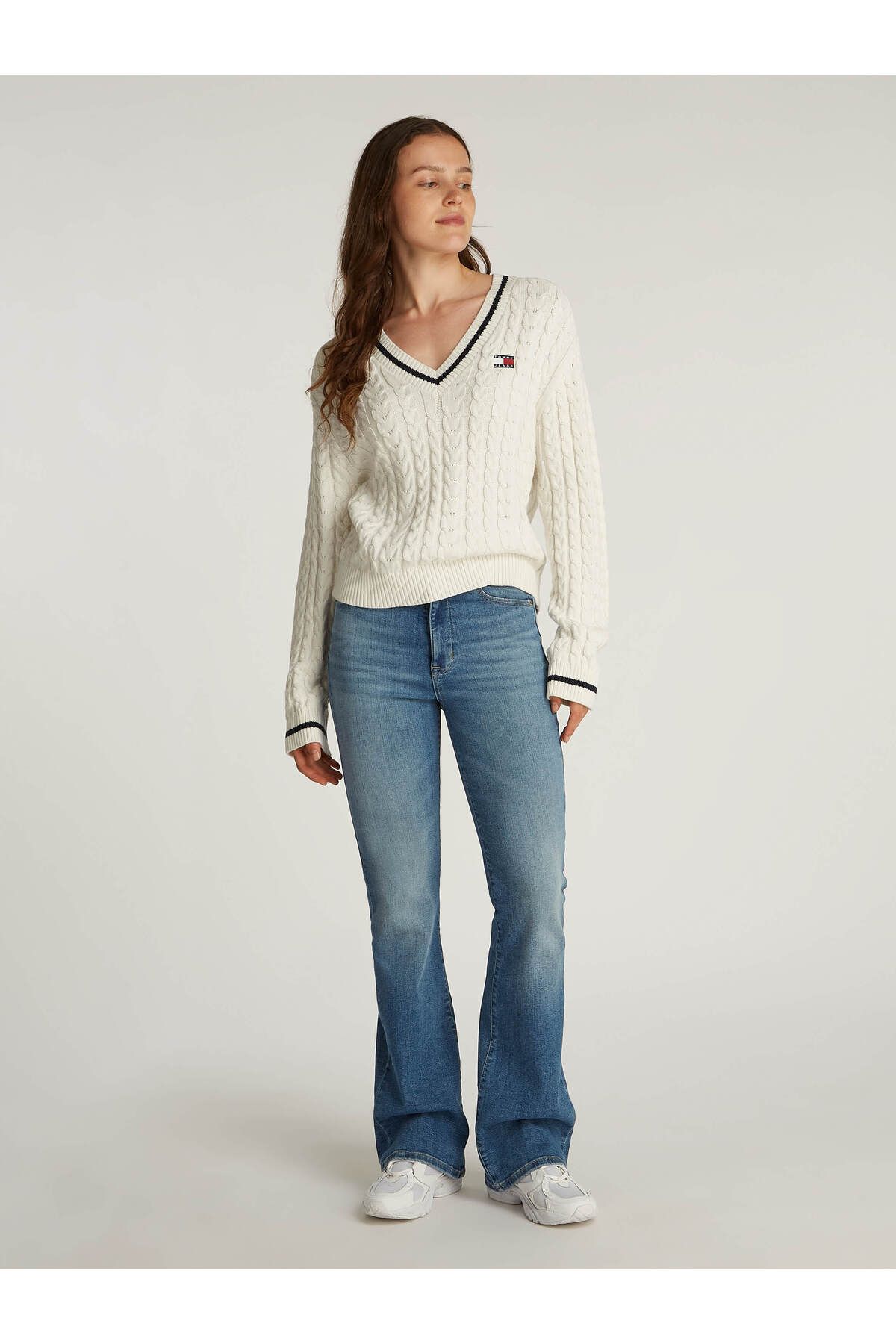 Tommy Hilfiger-Sweter z dekoltem w serek Tjw Badge Cable 2