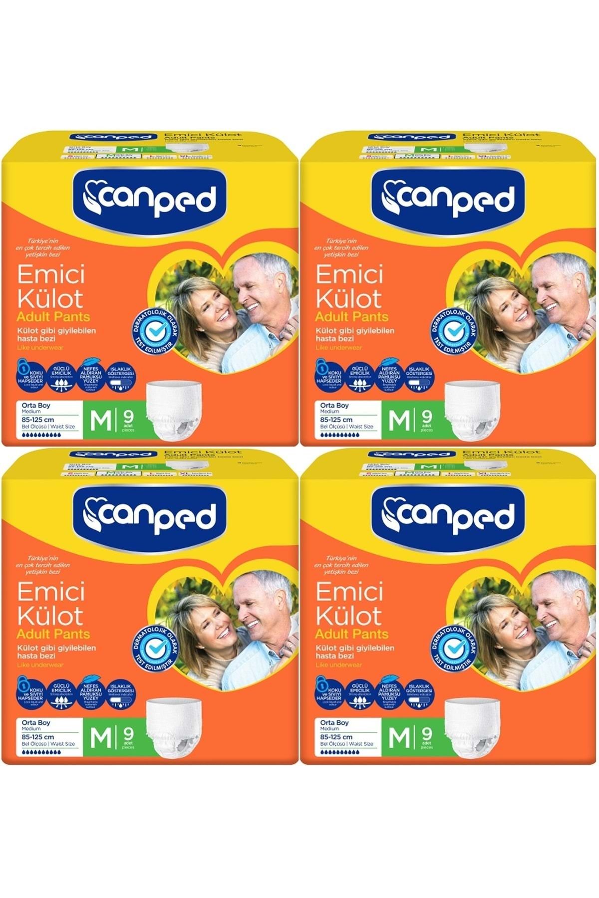 Canped Emici Külot Hasta Bezi M-Orta 36 Adet (4PK*9)