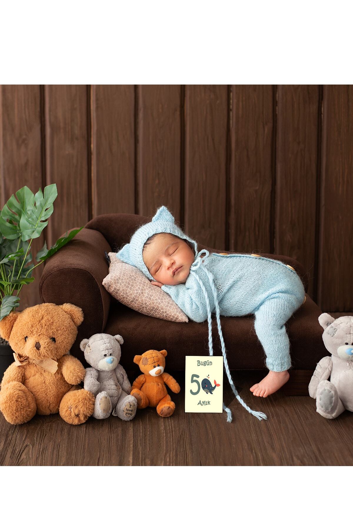 Moky Design Bebek Aylık Anı Kartları, Ay Konsept Fotoğraf Çekimi Hatırası İçin 12'li, Yenidoğan Bebek Hediyeleri fotoğrafı 7 (önizleme)