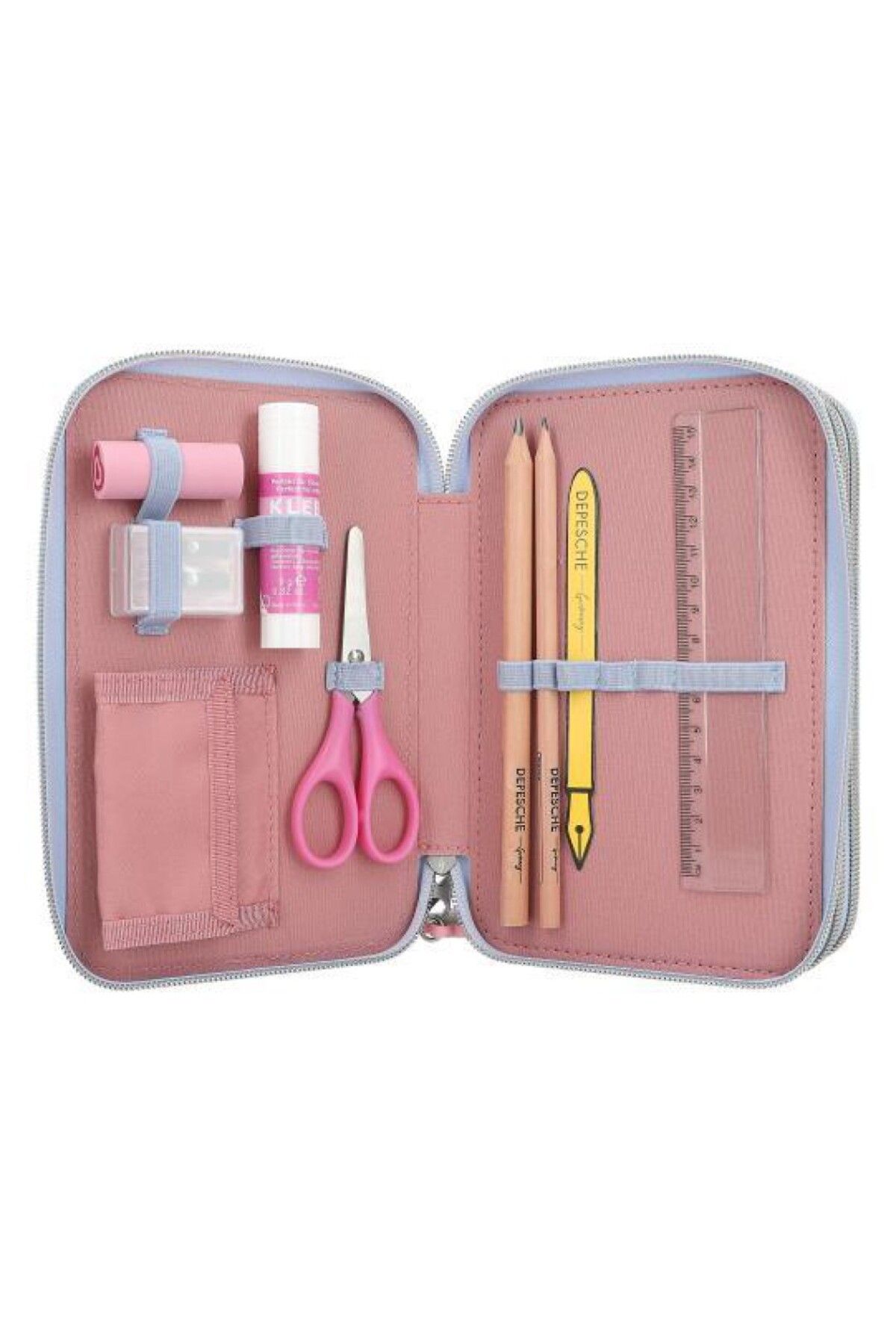 Top Model-Topmodel Triple Pencil Case with Application Team Teddy 4