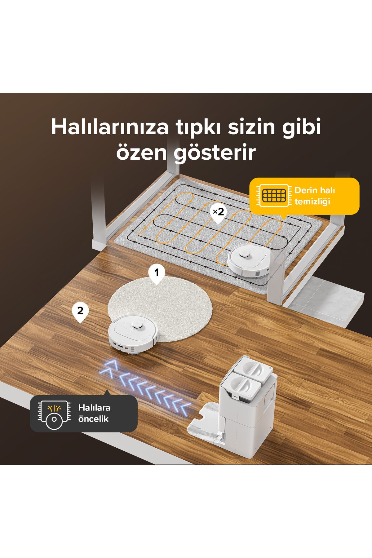 Roborock Qrevo S Akıllı Robot Süpürge - Beyaz-5