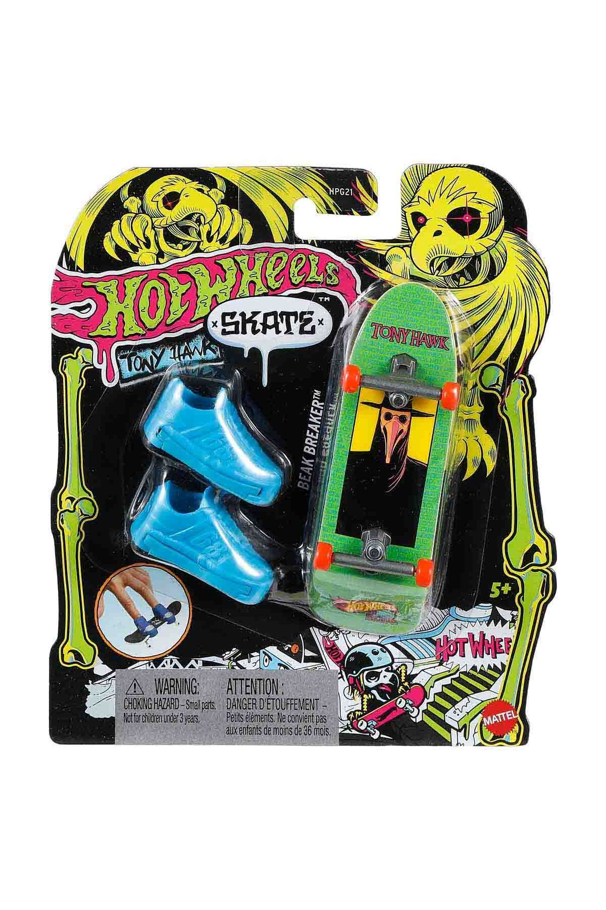 HOT WHEELS Skate Neon Temalı Parmak Kaykay ve Ayakkabı Paketi Beak Breaker HVK45