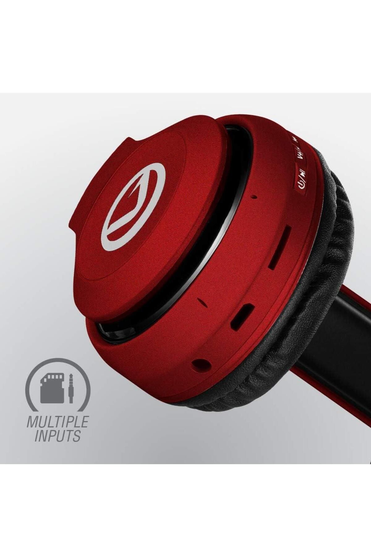 Volkano-Impulse Series Wireless Bluetooth Headphones Red VB-VH101-RD 5