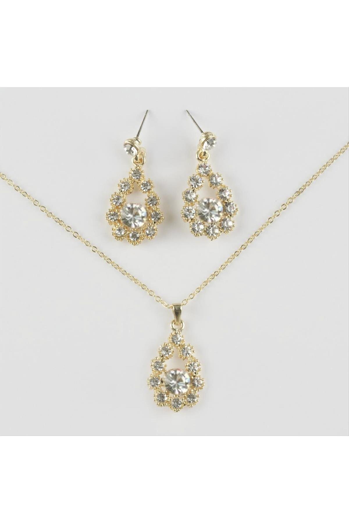 Bijuteri Net-Jewelled Set Necklace 1