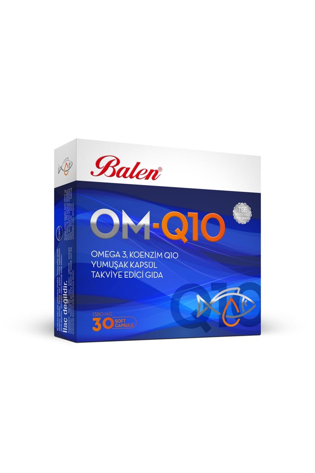 Balen Om-Q10 Omega 3 ve Koenzim İçeren Yumuşak Kapsül 1380 Mg*30 | Kalp Sağlığını Destekl 597122