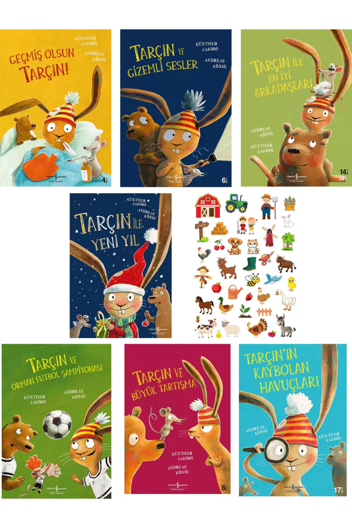 Öğrence Gezegeni İş Kültür Tarçın ve Arkadaşları 7 Kitap Dev Set - Sticker Hediyeli