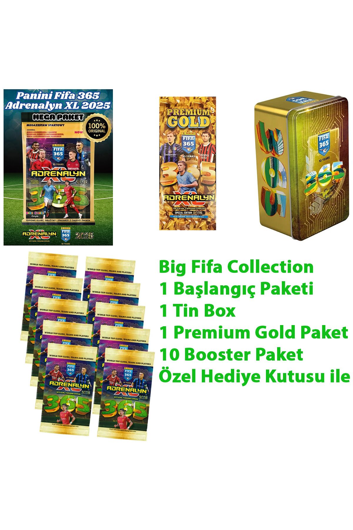 Panini New Year 2025 Big Fifa Collection Hediye Kutulu FIFA 365 Adrenalyn XL 2025 Seti