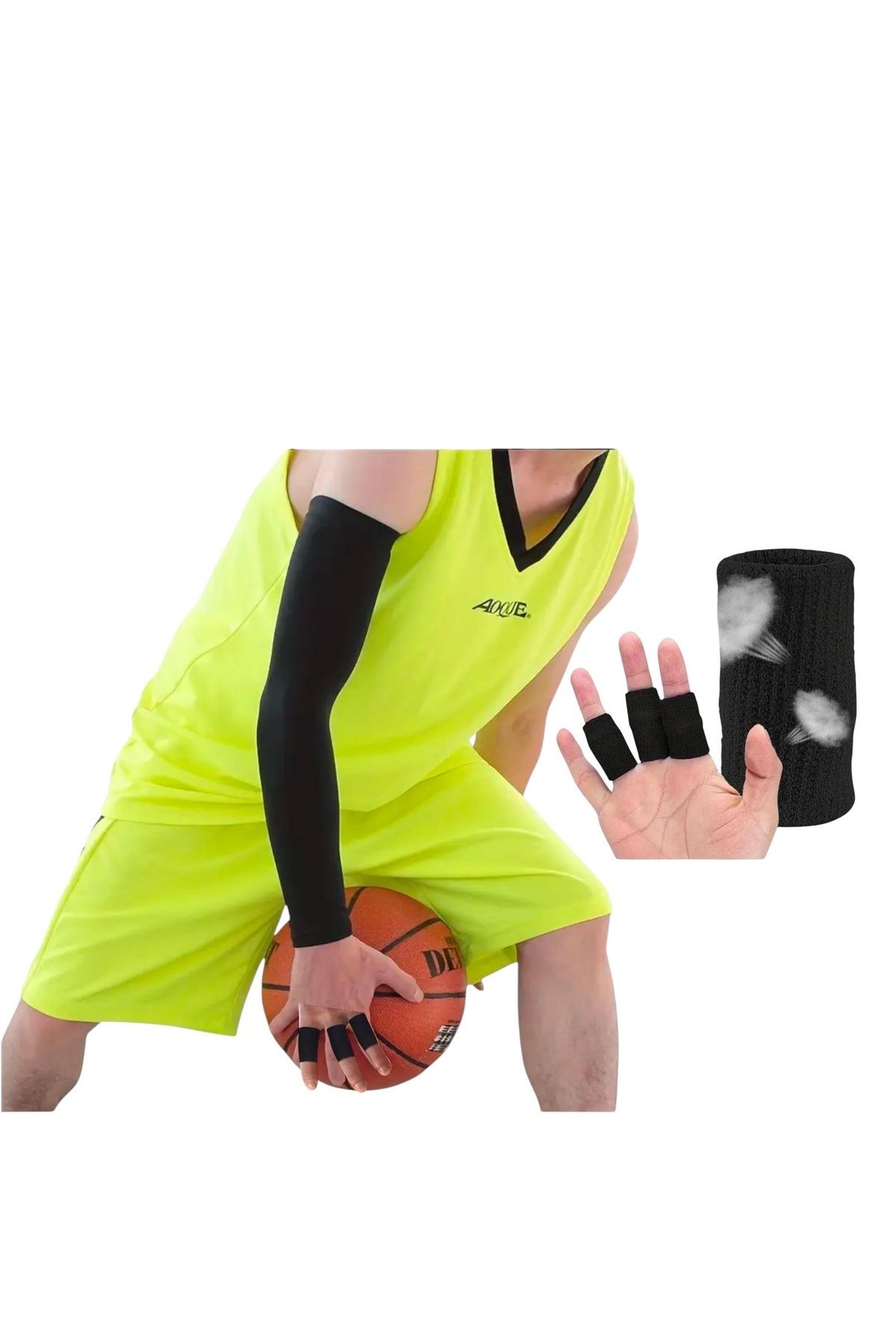 Gök Sports-Adult 1 Pcs Oversleeve 3 Pcs Breathable Finger Protector Basketball Volleyball Tennis Oversleeve Set 3