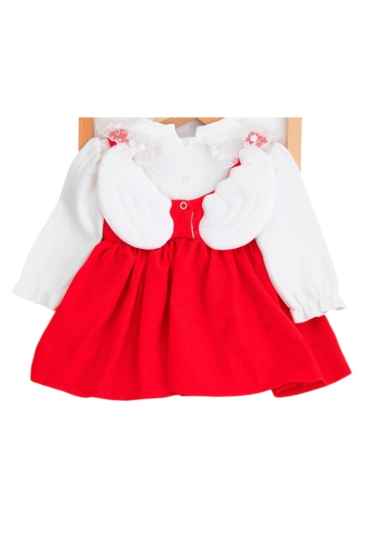 SANTRALBEBE Kız Bebek Melek Kanatlı Elbise fotoğrafı 2 (önizleme)
