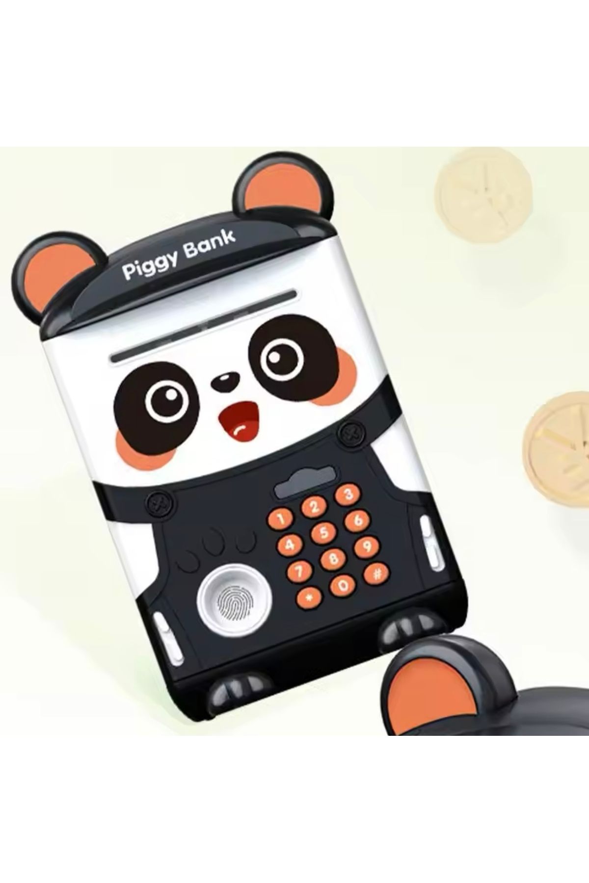 CAVAŞ sun hat-Large Size Panda Designed Encrypted Atm Safe Piggy Bank 4